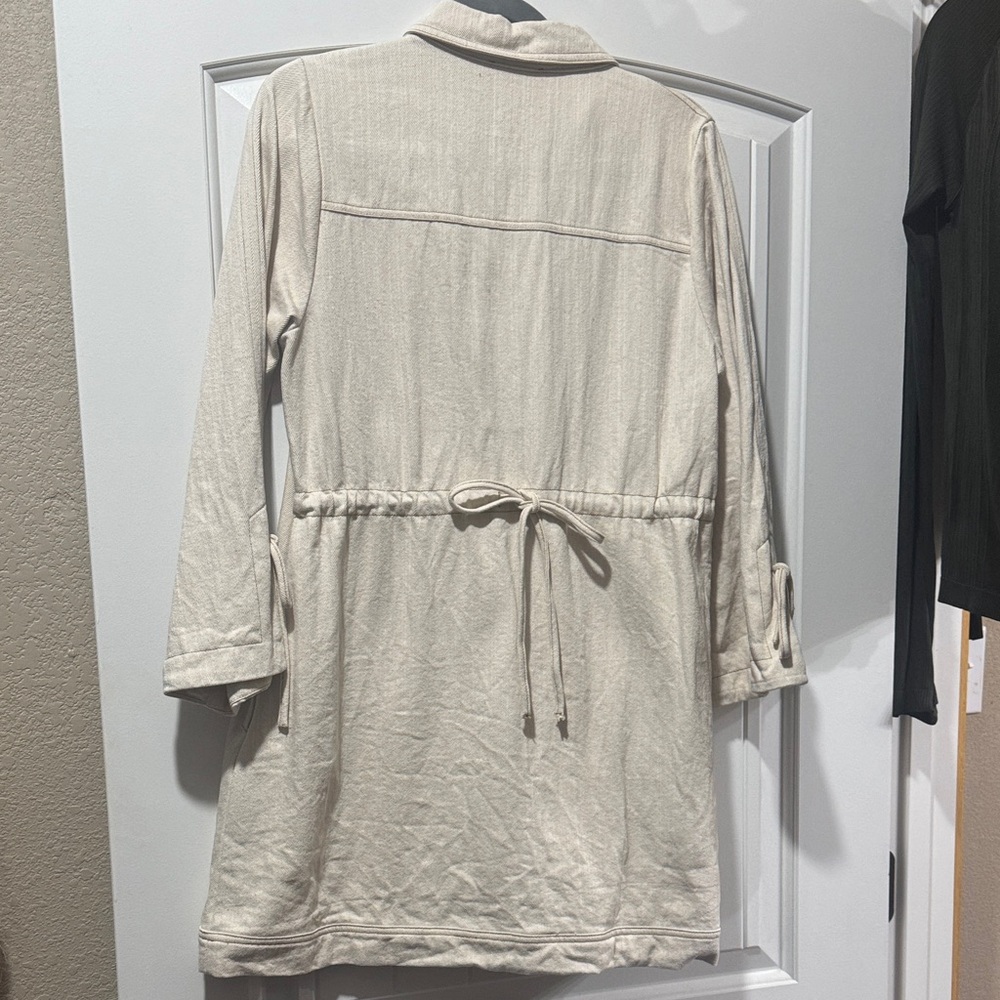 Entro Cream Denim Dress - Picture 3 of 4